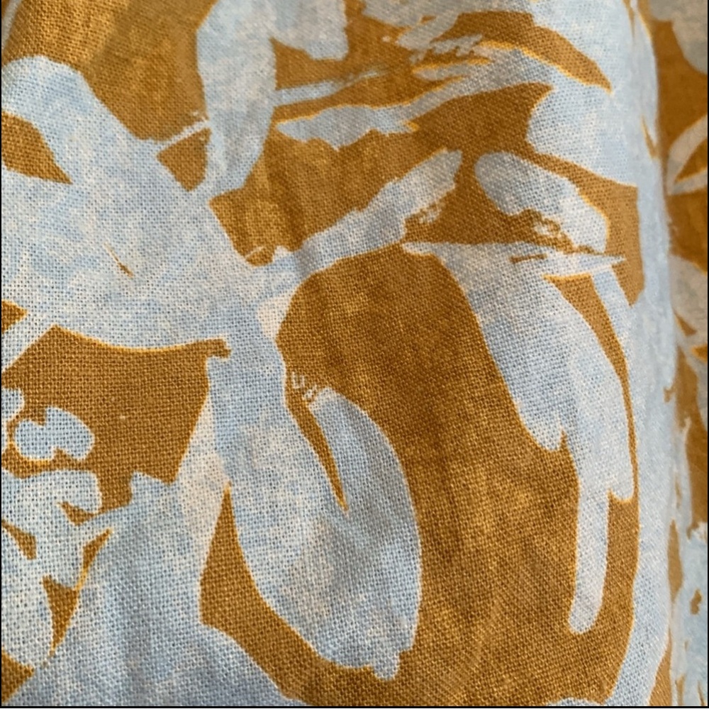 Ava & Viv High Waist Floral Shorts in Mustard and Light Blue - Picture 9 of 11